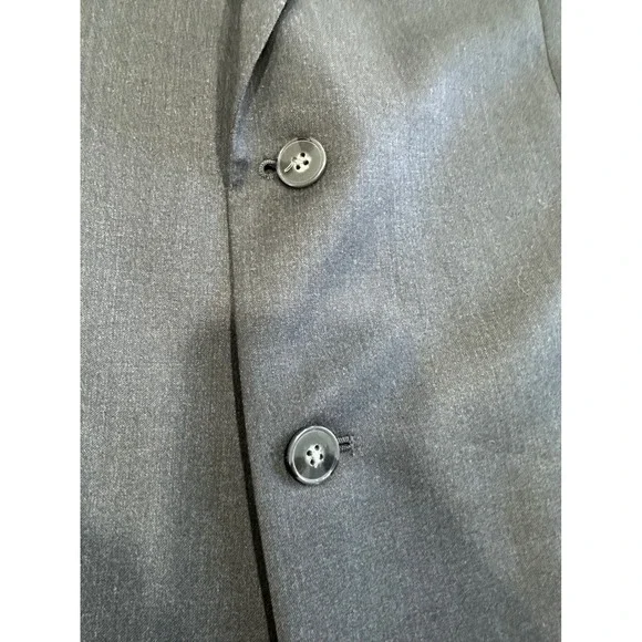 Calvin Klein Mens Charcoal Gray 100% Wool 2 Button Blazer Suit Jacket 48L - Picture 3 of 16